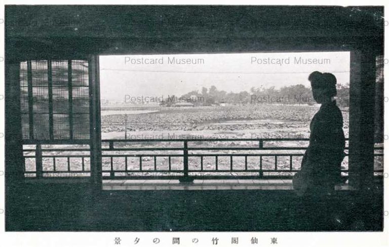 tab672-Ueno Tosenkaku 上野東仙閣 竹の間の夕景　